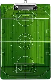 Green Football Field Clipboard Decorative A4 Letter Size Clip Boards with Low Profile Clip Menu Pads Receipt Clips Acrylic Clipboard for Office Restaurant Cafe Hotel 12.5 X 8.5 Inch