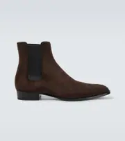 [Saint Laurent] Saint Laurent Wyatt suede Chelsea boots AU 10 brown