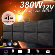 MOBI 380W 12V Folding Solar Panel Blanket Mono Mat 5M Cable Completed Kit