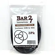Bar27 Rock Tumbler Replacement Drive Belts 3 Pack Compatible with LORTONE 33B and 45C