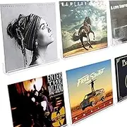 XOHYW Clear LP Vinyl Record Wall Mount Shelf, 6 Pack 12 inch Acrylic Album Record Holder Display Rack, Floating Shelves Perfect for Style Office Home