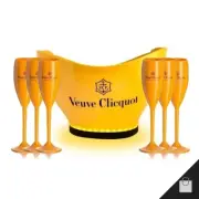 Veuve Clicquot Limited Edition Champagne Ice Bucket With Led Lights + 6 Glasses
