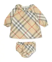 Burberry Kids Checked Dress With Bloomers 9M,18M,6M,3M,12M,1M beige