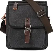 Messenger Bag,RAVUO Water Resistant Small Canvas Shoulder Bag for Mens Women Crossbody Satchel Purse for Travel Work