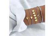 Bohemian 5-Piece Charm Bead Bracelet Set