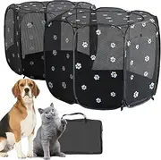 2-in-1 Cat Playpen, 90''Pop Up Dog Pet Playpen for Indoor Outdoor Cats Enclosure, Portable Pet Playpen, Kitten Puppy Foldable Play Pen Cat Dog Tent Crate Cage Kennel(No Divider, Unified Space)