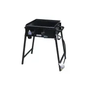 JUMBUCK DELTA PORTABLE GAS BBQ BARBECUE 2 BURNER FLAT TOP FOLDING LEGS PATIO