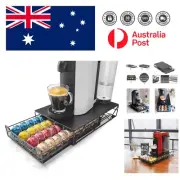 Stylish Black Coffee Pod Drawer - Holds 40 Pods, Perfect Gift for Coffee Lovers