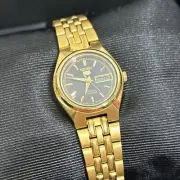 Seiko SYMA06 Seiko 5 24MM Women's Gold-Tone Stainless Steel Watch