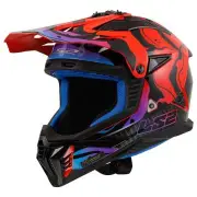 MX708 Fast II Wash Red Offroad Helmet