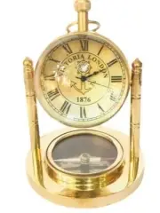 Victoria London Meteorological Clock Barometer Compass Nautical Weather Station