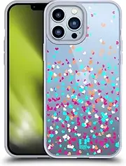 Head Case Designs Hearts Confetti Soft Gel Case Compatible with Apple iPhone 13 Pro Max