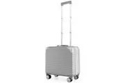 Costway 16'' Business Luggage Trolley Travel Suitcase Adjustable Wear-resistant Carry on Luggage Aluminum Silver
