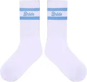 [Geyoga] Bride Wedding Socks for Women Cotton Bride Socks Gifts for Bridal Engagement Wedding Shower Party Favors