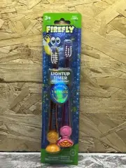 Firefly Lightup Kids Toothbrush Suction Cup 1 Minute Light Up Timer Soft.