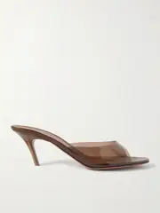[Amina Muaddi] Amina Muaddi - Alexa Pvc Mules - Brown - IT35 IT 35 Brown