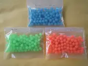 900 PCS. 5MM. SOFT/GLOW LURE BEADS-.036 HOLE, BLUE, GREEN, ORANGE 300 PCS. EA.