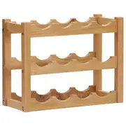 Wine Rack for 12 Bottles 47x21x36 cm Solid Oak Wood vidaXL