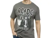 AC/DC Highway to Hell T-Shirt Official Licensed Mens Size Medium M - Charcoal