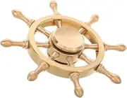 Generic Brass Rudder Ornaments Living Room Decor for Table Steering Wheel Decor Marine Decor Wheel Decoration Steering Wheel Prop Wheel Decor for Home Brass Paperweight Golden