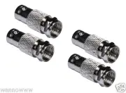 4 Pcs F type Male to BNC female RF Coax Connector Adapter CCTV RG6 RG59