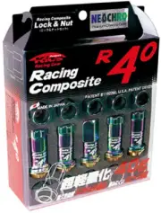 Project Kics R40 Neochrome Lug Nut Wheel Lock Set 12x1.25 For Nissan Subaru (for: Nissan)