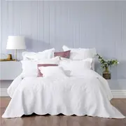 Bianca Elegance Cordelia White Bedspread Set Queen