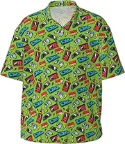 [COTAIL] Men's Hawaiian Beach Shirt, Short Sleeve Shirts for Men, Quick-Dry Button Up Shirt