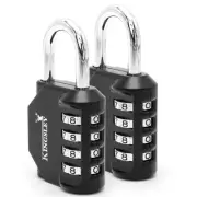 Black Combination Lock, Keyless Lock, Spin Dial Lock for Locker, School Lock,...