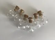 Set of 6 Miniature Dollhouse 1:12 Scale Glass Potion Bottles with Cork Stoppers