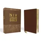 NIV, THINLINE REFERENCE BIBLE, GENUINE LEATHER, BUFFALO, BROWN, RED LETTER EDITION, COMFORT PRINT