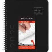2025 AT-A-GLANCE Contemporary Lite Weekly/Monthly Planner, Black, Jan-Dec