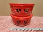 Disney Christmas Pyrex Mickey & Minnie "Get Merry" Glass Pyrex Bowl Set Of 2 NEW