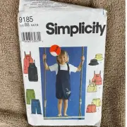 Simplicity Pattern 9185 Childrens Girls Size BB Sundress Jumper Top Dress Pants