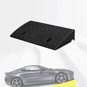 AQGILL Lightweight Curb Ramp 4 5 6 7 Inch Rise Height - Portable Garage Threshold Ramp Plastic Loading Ramp for Car Scooter Bikes Wheelchairs, Sturdy and Easy to Move(Black,Rise Hight 9cm/3.54")