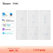 SONOFF TX Series WiFi Wall Switches T0 1/2/3 Gang UK EU US Touch Panel Work With