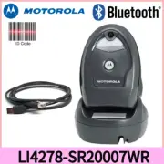 Motorola LI4278-SR20007WR Wireless USB 1D Barcode Scanner w Cable & Cradle Black