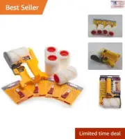 Professional 11 Piece Jumbo Paint Edger Kit - Precise Cutting - Washable Rollers