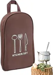 Camping Cookware Bag – Portable Camp Kitchen Organizer Storage Pouch for Utensils and Gear, Durable Oxford Travel Bag for Outdoor Cooking, Hiking, BBQ, Picnic, RV, Or Backpacking Adventures
