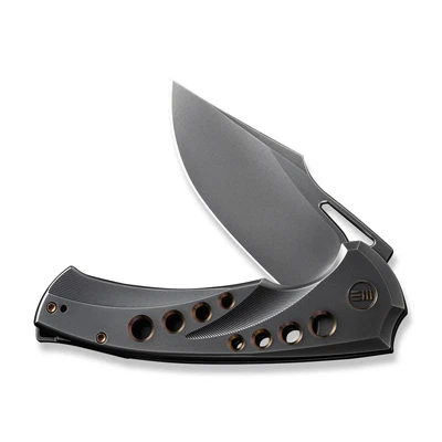 WE Knife Swiftfin Frame Lock 23051-3 CPM 20CV Steel Dark Gray Titanium Knives