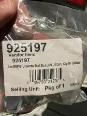 NEW Universal Mailbox Mail Box Lock, 5 Cam, Clip On Cylinder 925197 S4946