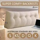 Bed Headboard Cushion Backrest Removable Cover Wedge Pillow Back Support Rest