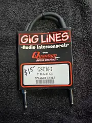 Quantum Audio Designs 2' 16 gauge speaker cable 1/4" GSC16-2