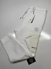 BNWT CP COMPANY DIAGONAL RAISED FLEECE METROPOLIS SWEATPANTS IN WHITE. -XL