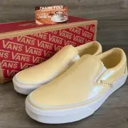 Vans Classic Slip-On Pearl Suede Gold True White Size 6 Women's NWB NWOT
