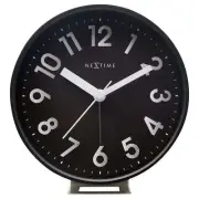 NEW NeXtime Reflect Wall or Desk Alarm Clock, Black, 14cm