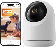 Security Indoor Camera 2K - Pan/Tilt Cam 3MP for Baby Pet Monitor, 2.4G Wi-Fi Pl