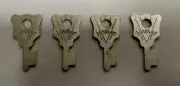"4" Unused Vintage ORIGINAL MASTER LOCK Model 44K Padlock Key Blanks (A4)