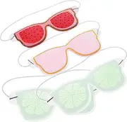 4pcs Portable Fruit Eye Mask Decorative Eye Pads Light Blocking Ice Pack Home Decor Relieve Strain