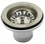 Sink Strainer 90 mm Stainless Steel Basket Waste Plug Drain Standard Stopper